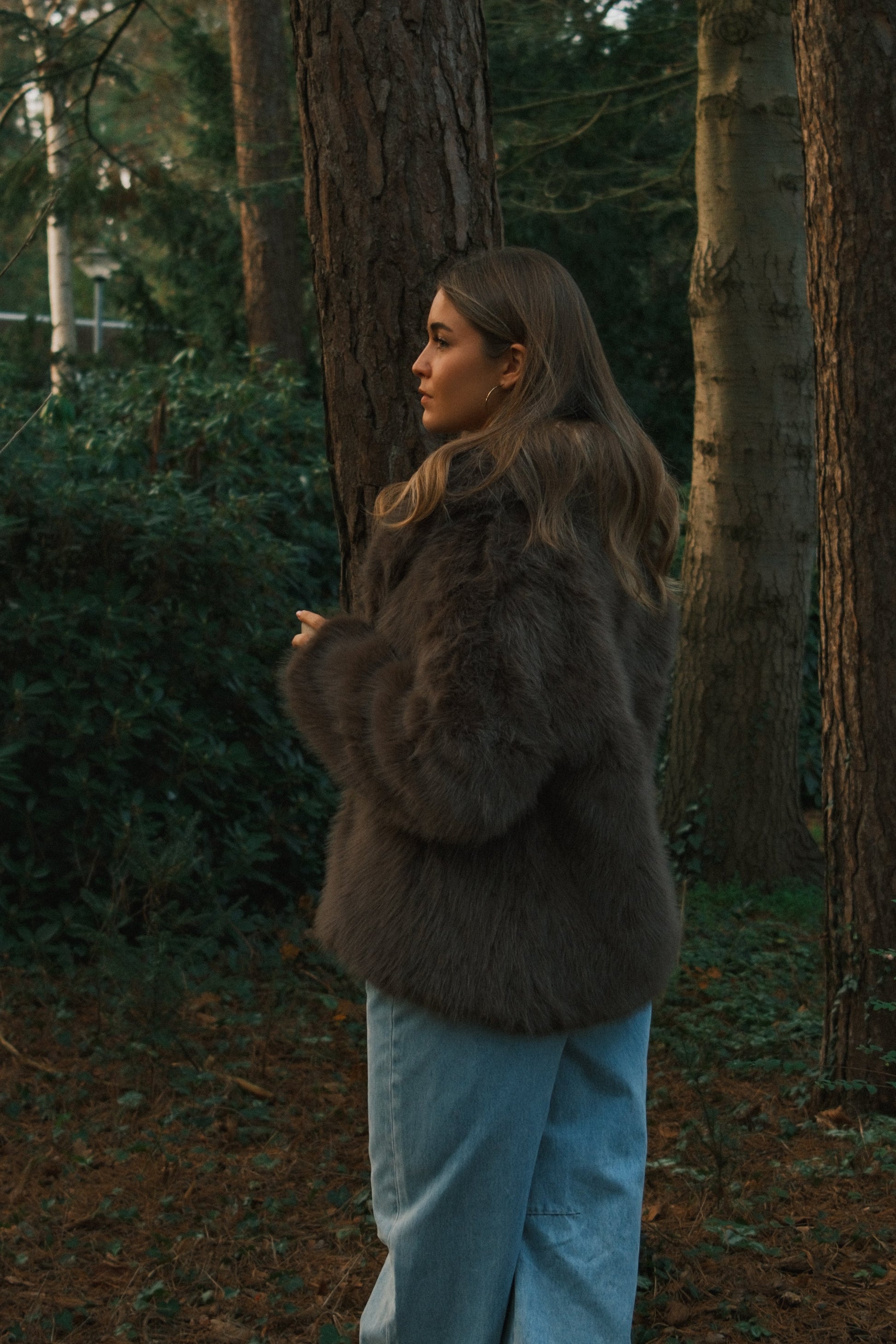 CAPPOTTO TEDDY DONNA IN FAUX FUR MARRONE-Modaso