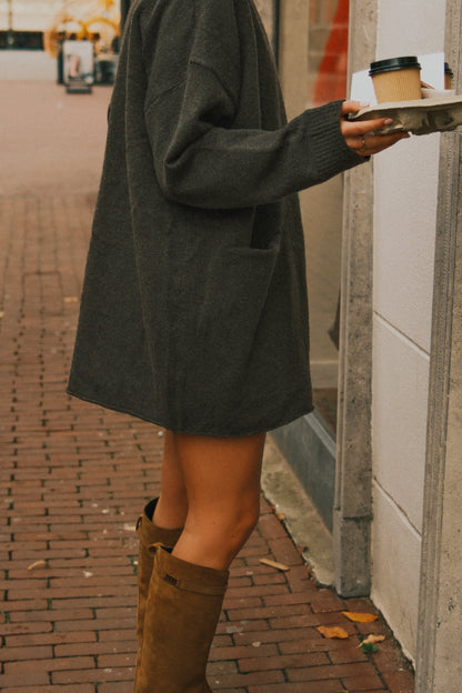 CARDIGAN DONNA COLOR GRIGIO-Modaso