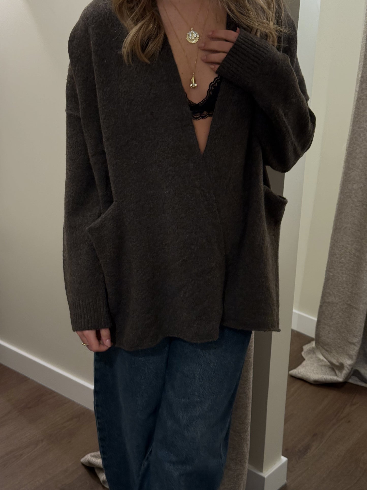 CARDIGAN DONNA COLOR GRIGIO-Modaso