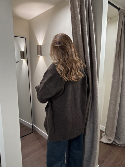 CARDIGAN DONNA COLOR GRIGIO-Modaso