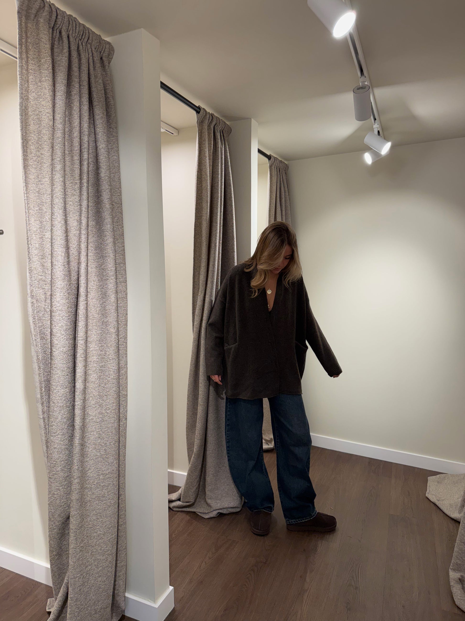 CARDIGAN DONNA COLOR GRIGIO-Modaso