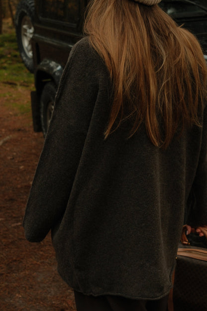 CARDIGAN DONNA COLOR GRIGIO-Modaso