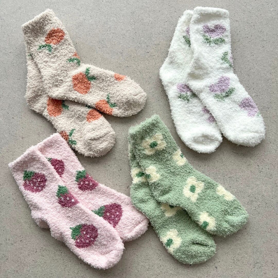 Calzini Soffici da Donna, Morbidi Calzini in Colori Pastello-Modaso