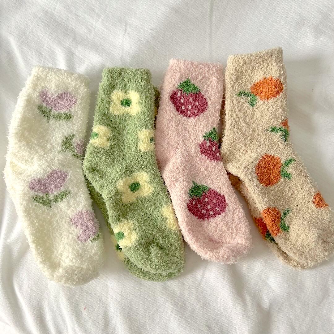 Calzini Soffici da Donna, Morbidi Calzini in Colori Pastello-Modaso