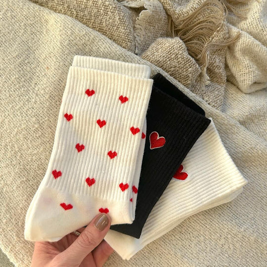 Calzini con Cuori da Donna, Set di Calzini Carini-Modaso