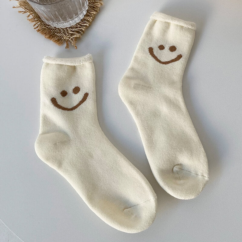 Calzini con Faccina Sorridente, Confezione di Calzini Felici da Donna-Modaso