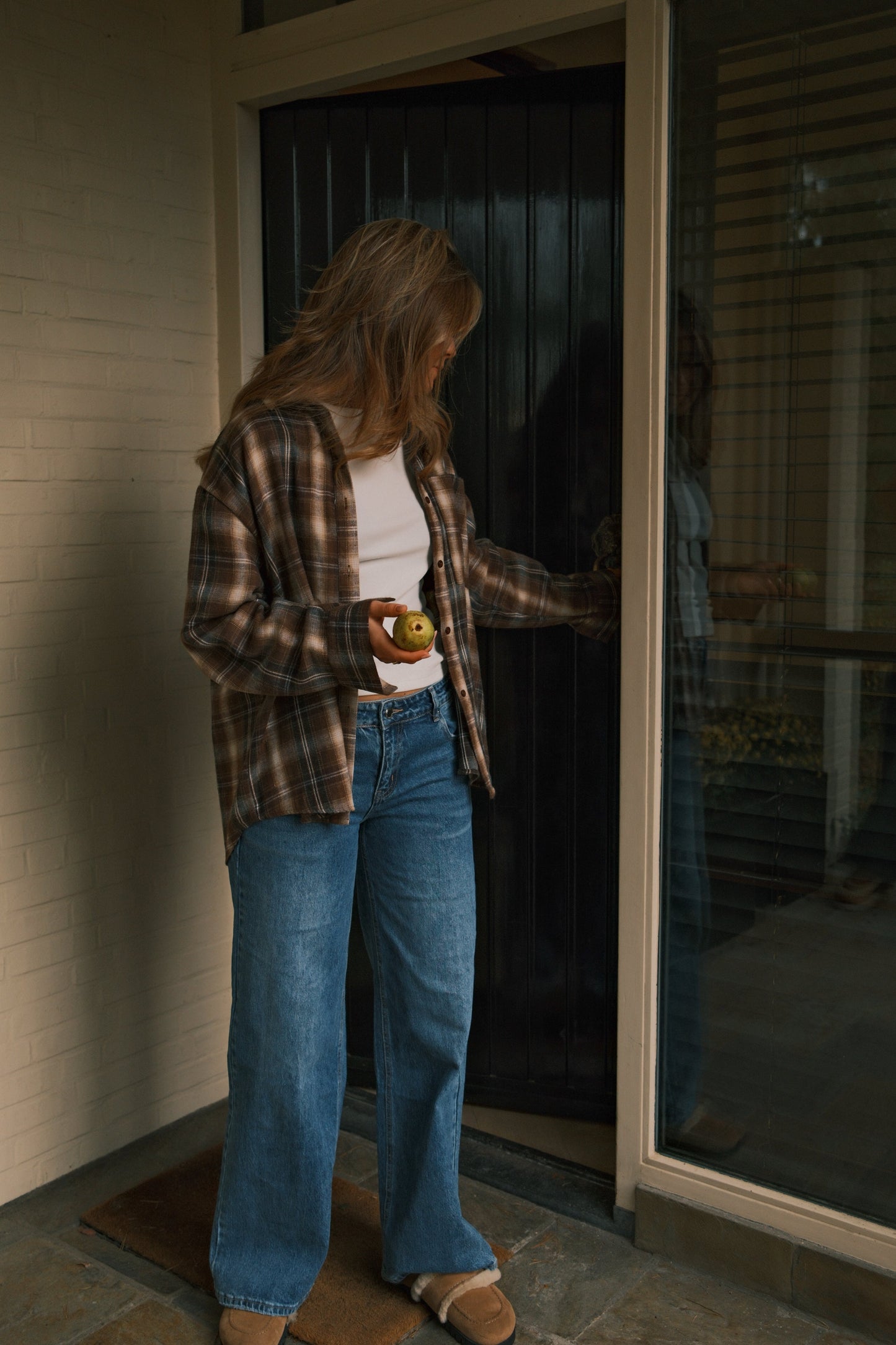 Camicia Quadri Marroni Donna – Blusa Casual a Quadri con Taglio Oversize-Modaso