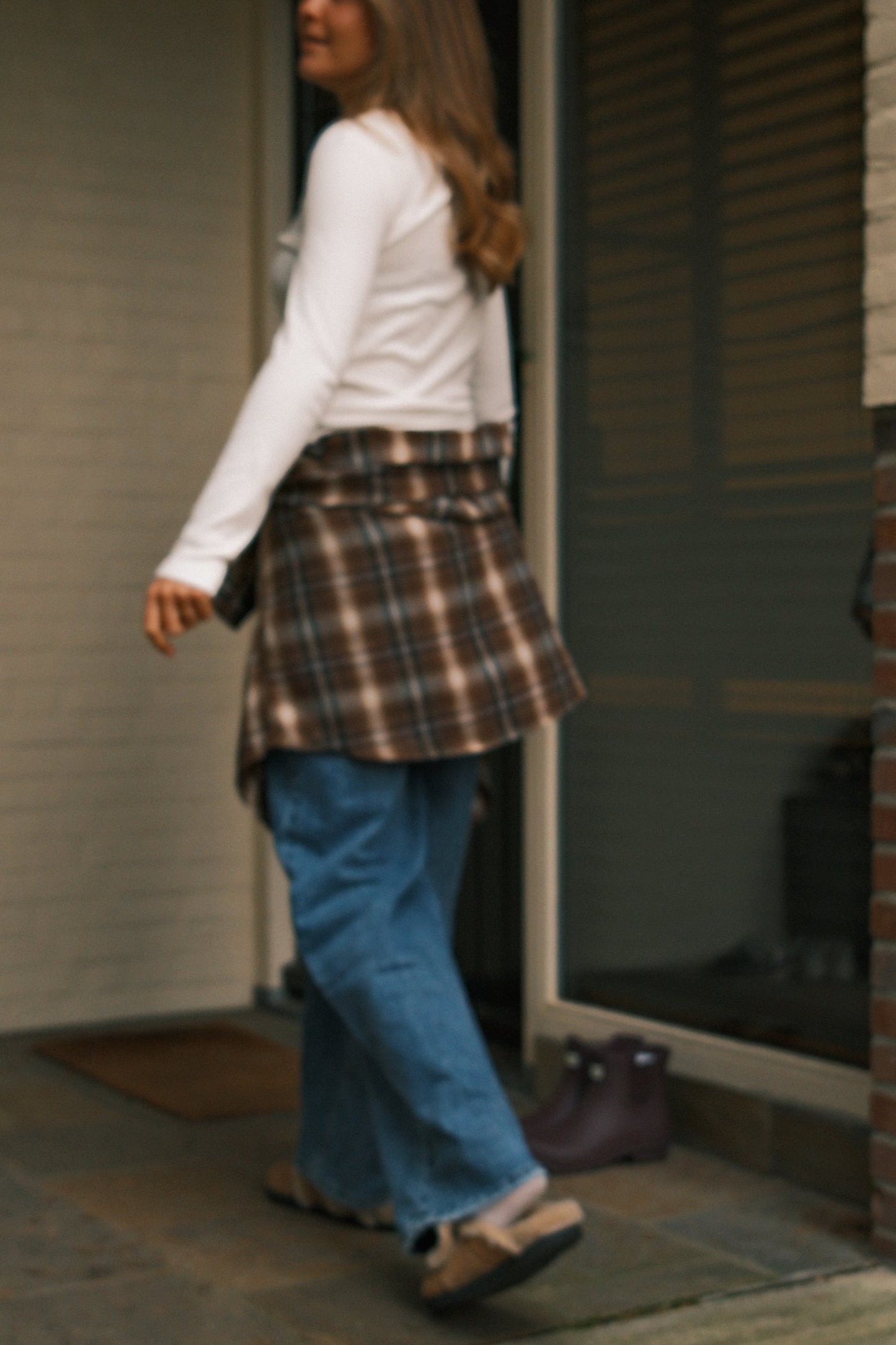 Camicia Quadri Marroni Donna – Blusa Casual a Quadri con Taglio Oversize-Modaso