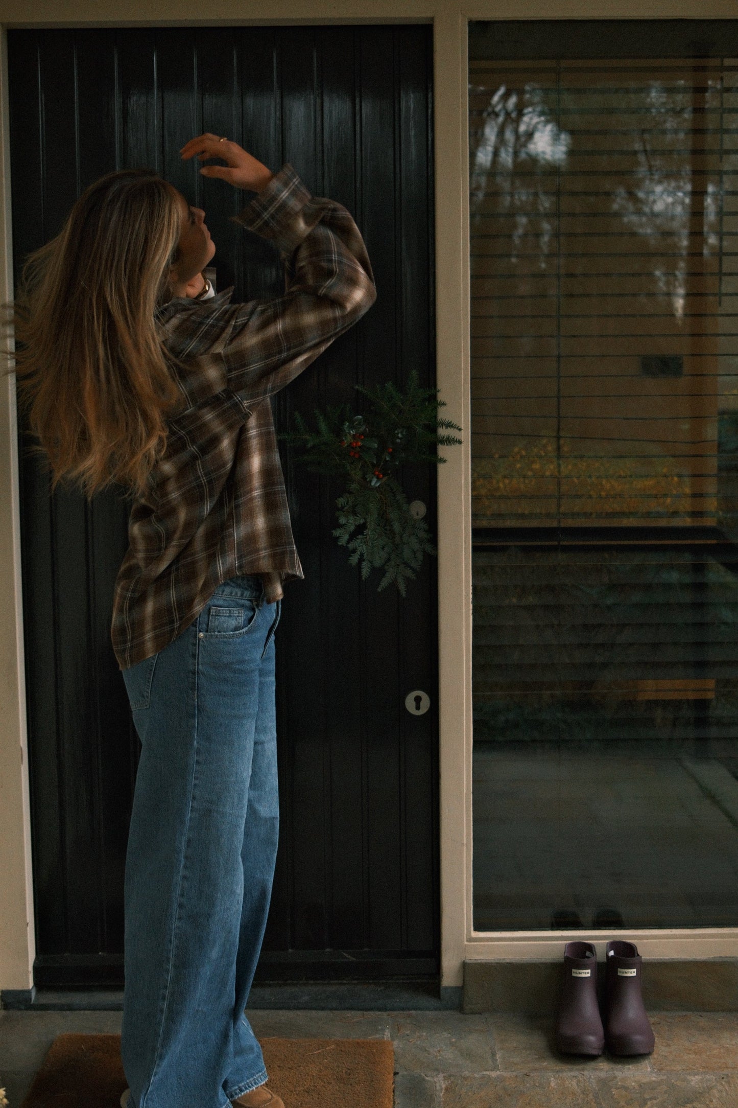 Camicia Quadri Marroni Donna – Blusa Casual a Quadri con Taglio Oversize-Modaso