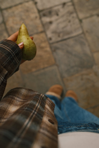 Camicia Quadri Marroni Donna – Blusa Casual a Quadri con Taglio Oversize-Modaso