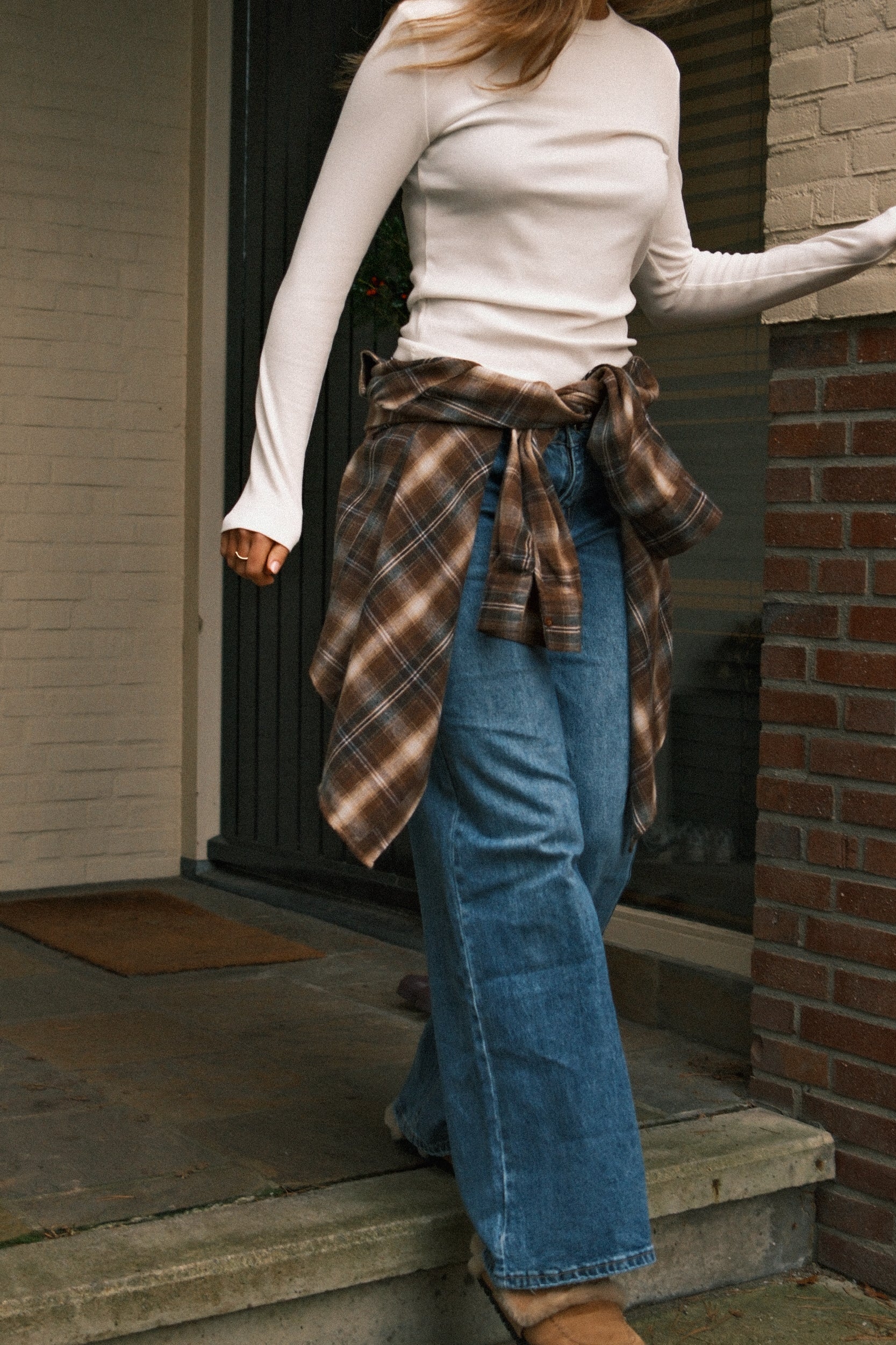 Camicia Quadri Marroni Donna – Blusa Casual a Quadri con Taglio Oversize-Modaso