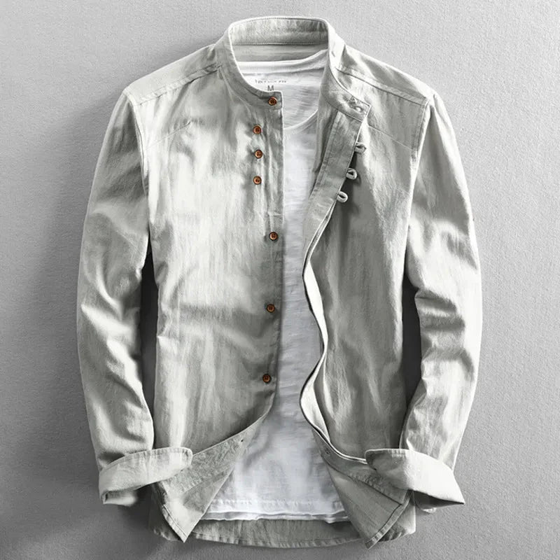 Camicia giapponese “Katana” per uomo-Grigio-S-Modasso