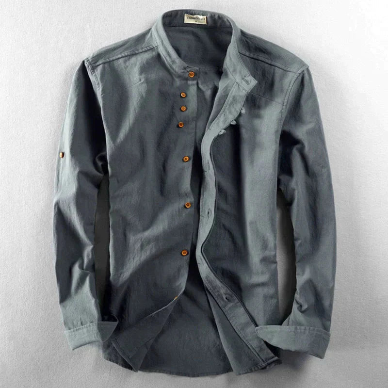 Camicia giapponese “Katana” per uomo-Grigio scuro-S-Modasso