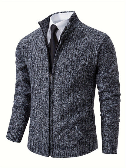 Cardigan Lavorato a Maglia | Caldo | Collo alto | Cardigan con zip | Cardigan da uomo-Modasso
