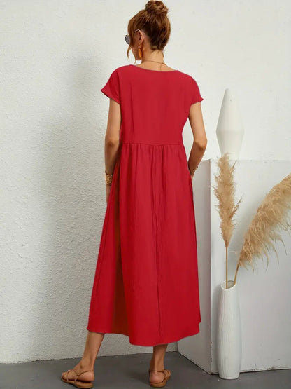Cecilia, Abito Maxi, Abito casual e morbido per l'estate-Modaso