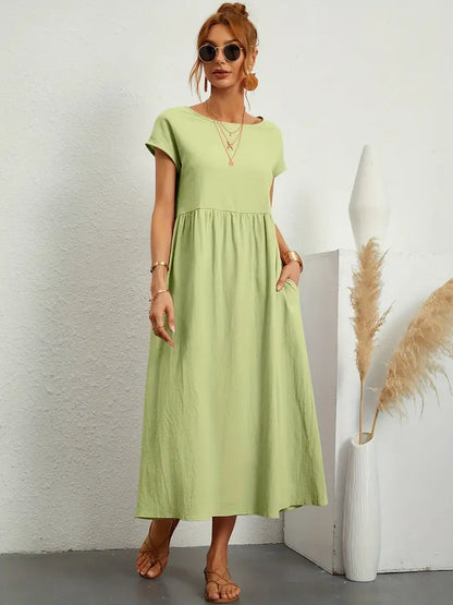 Cecilia, Abito Maxi, Abito casual e morbido per l'estate-Modaso