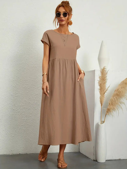 Cecilia, Abito Maxi, Abito casual e morbido per l'estate-Modaso