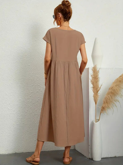 Cecilia, Abito Maxi, Abito casual e morbido per l'estate-Modaso
