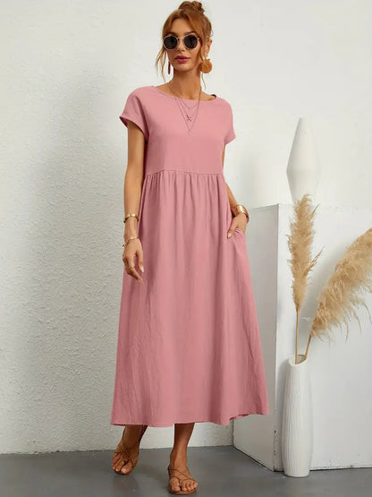 Cecilia, Abito Maxi, Abito casual e morbido per l'estate-Modaso