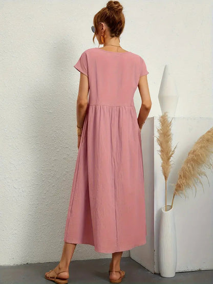 Cecilia, Abito Maxi, Abito casual e morbido per l'estate-Modaso