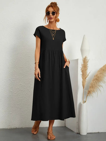 Cecilia, Abito Maxi, Abito casual e morbido per l'estate-Modaso
