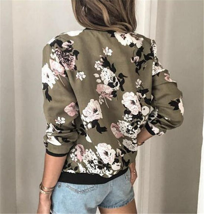 Chloe, Giacca da Donna, Giacca di Mezza Stagione con Stampa Floreale-Modaso