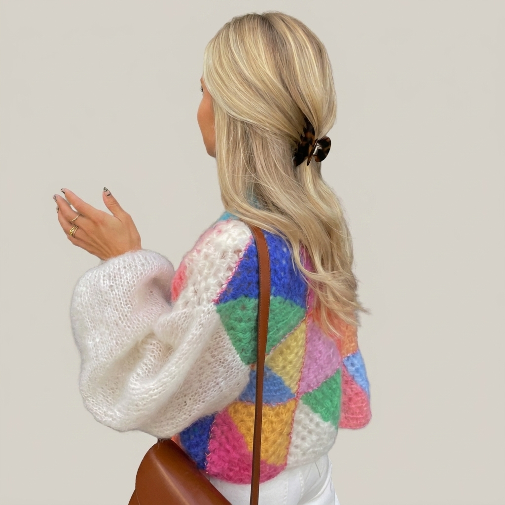 Chunky Cardigan, Lavorato a maglia, Senza bottoni, Cardigan oversize, Abbigliamento donna-Modaso