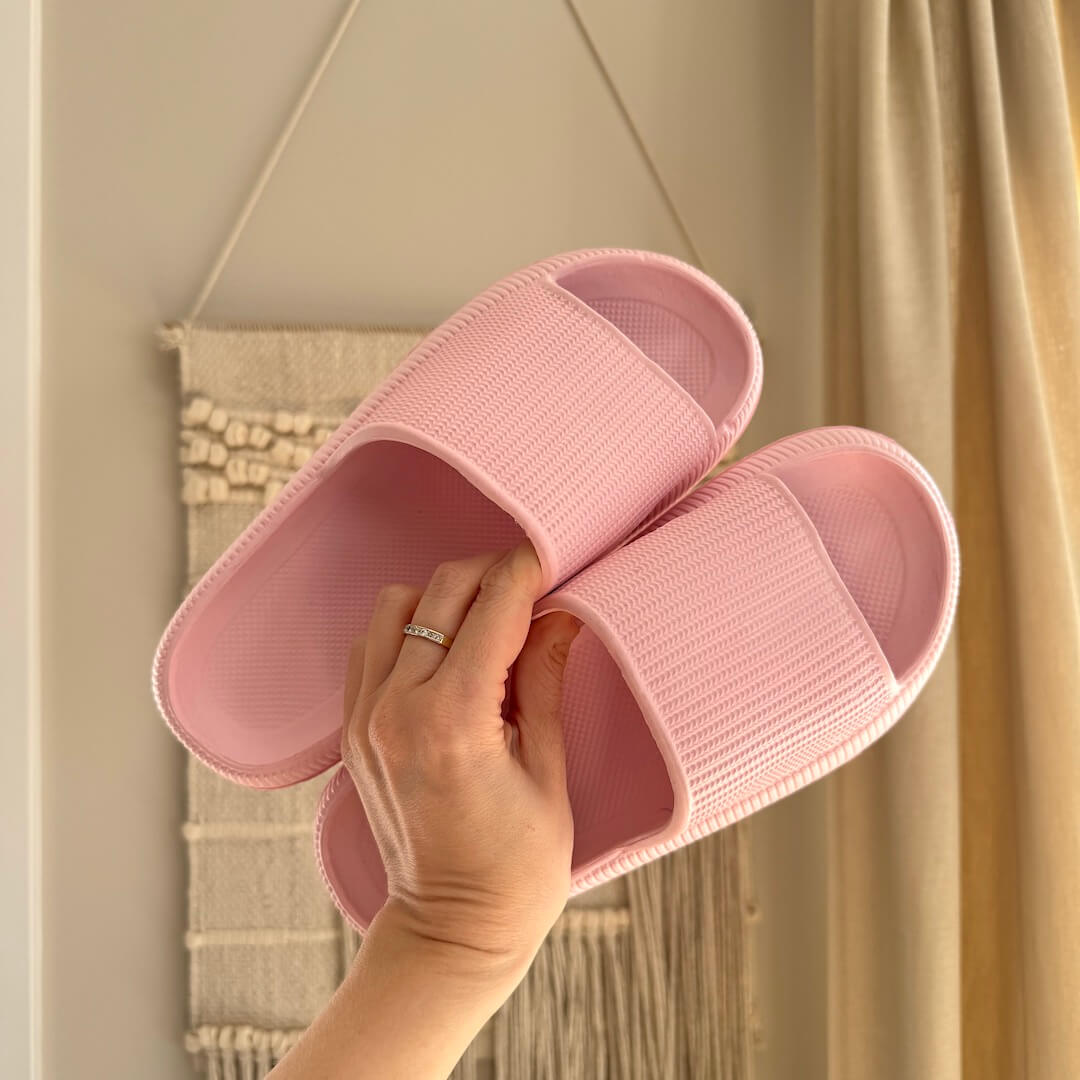 Ciabatte Cloud da Donna, Sandali Slip-On in Gomma-Rosa-34-35-Modaso