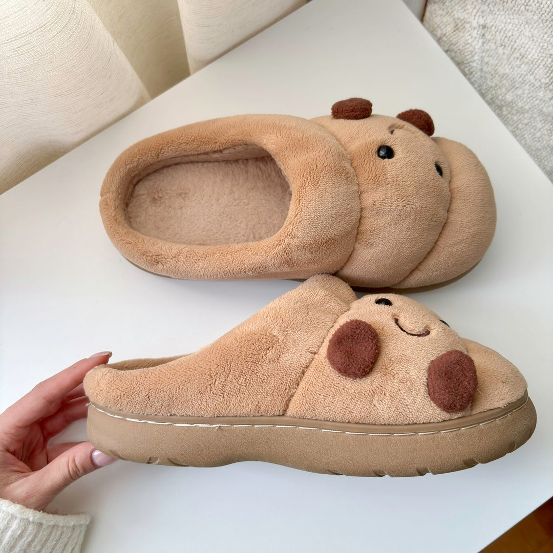 Ciabatte Croissant, Pantofole da Casa in Peluche-Modaso