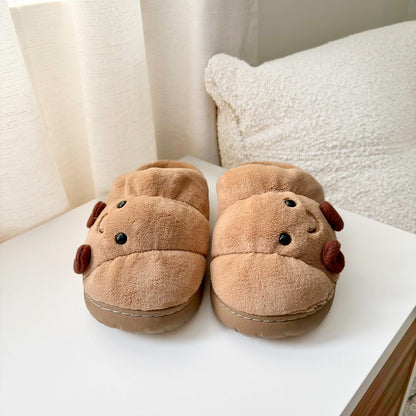 Ciabatte Croissant, Pantofole da Casa in Peluche-Modaso