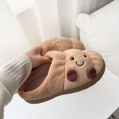Ciabatte Croissant, Pantofole da Casa in Peluche-Modaso