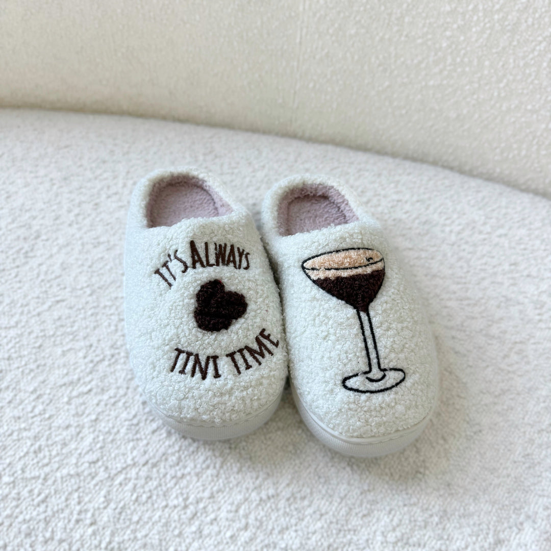 Ciabatte in Peluche Espresso Martini, Donna da Casa-36-37-Modaso