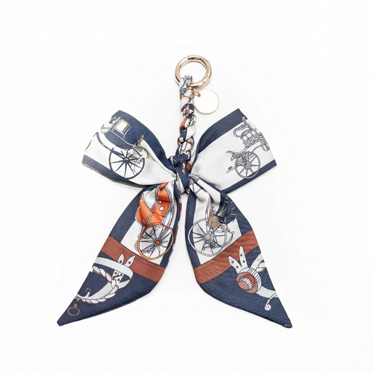Ciondolo per Borsa a Fiocco, Charm Donna, Portachiavi-Blu Navy-Modaso