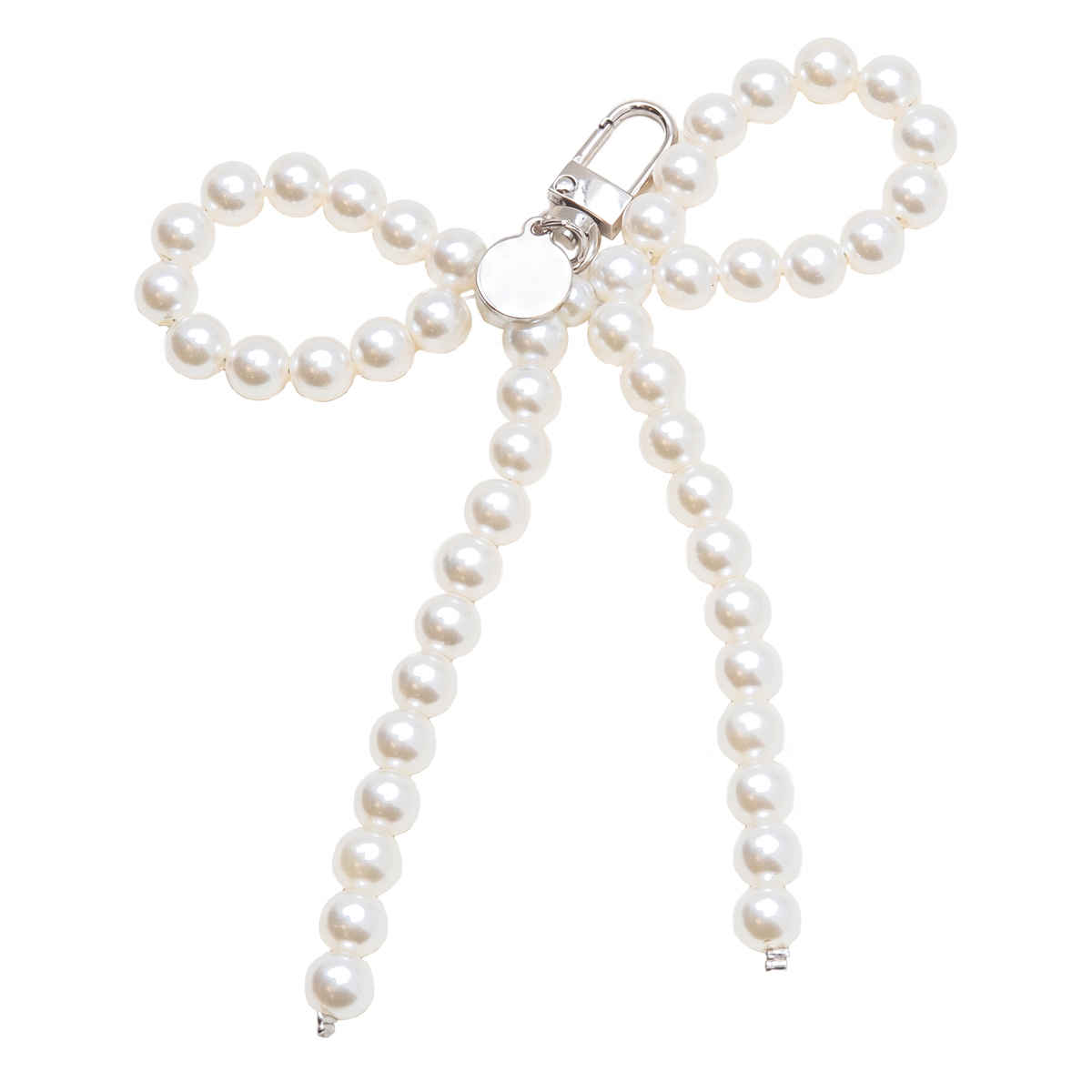 Ciondolo per Borsa a Fiocco di Perle, Charm Donna, Portachiavi-Modaso