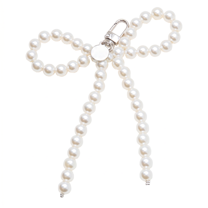 Ciondolo per Borsa a Fiocco di Perle, Charm Donna, Portachiavi-Modaso