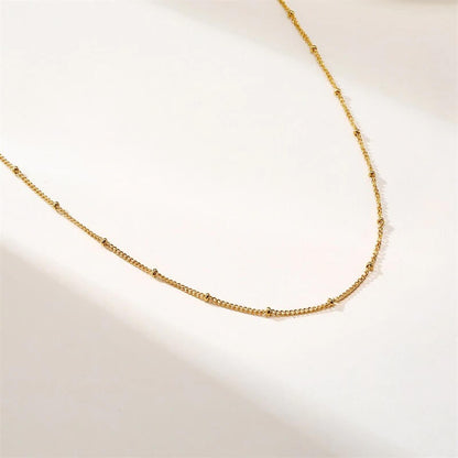 Collana Dorata Sottile a Pallini, Minimalista da Donna-Modaso