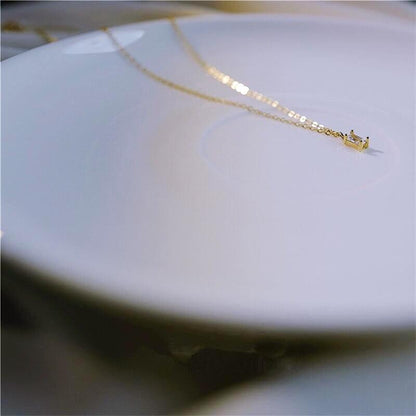 Collana Minimalista da Donna, Pendente in Zirconia Cubica-Modaso