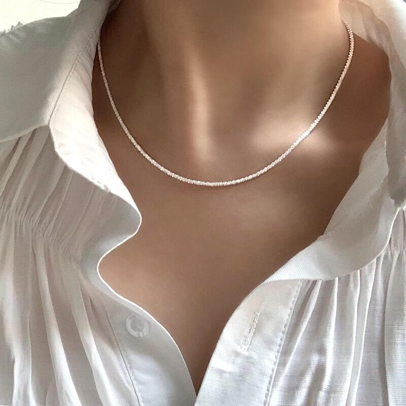 Collana a Catena Scintillante Stardust, Argento e Oro-Modaso