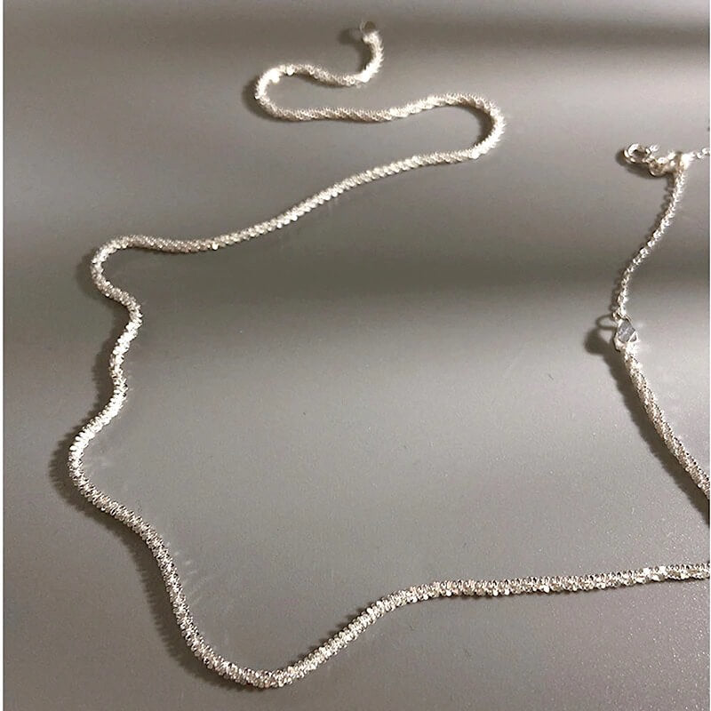 Collana a Catena Scintillante Stardust, Argento e Oro-Modaso
