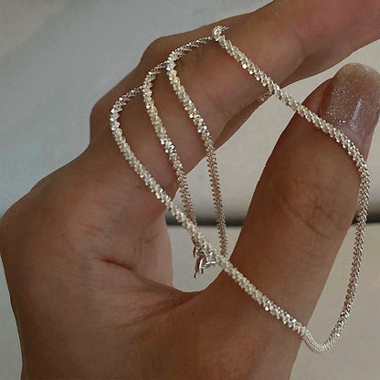 Collana a Catena Scintillante Stardust, Argento e Oro-Modaso