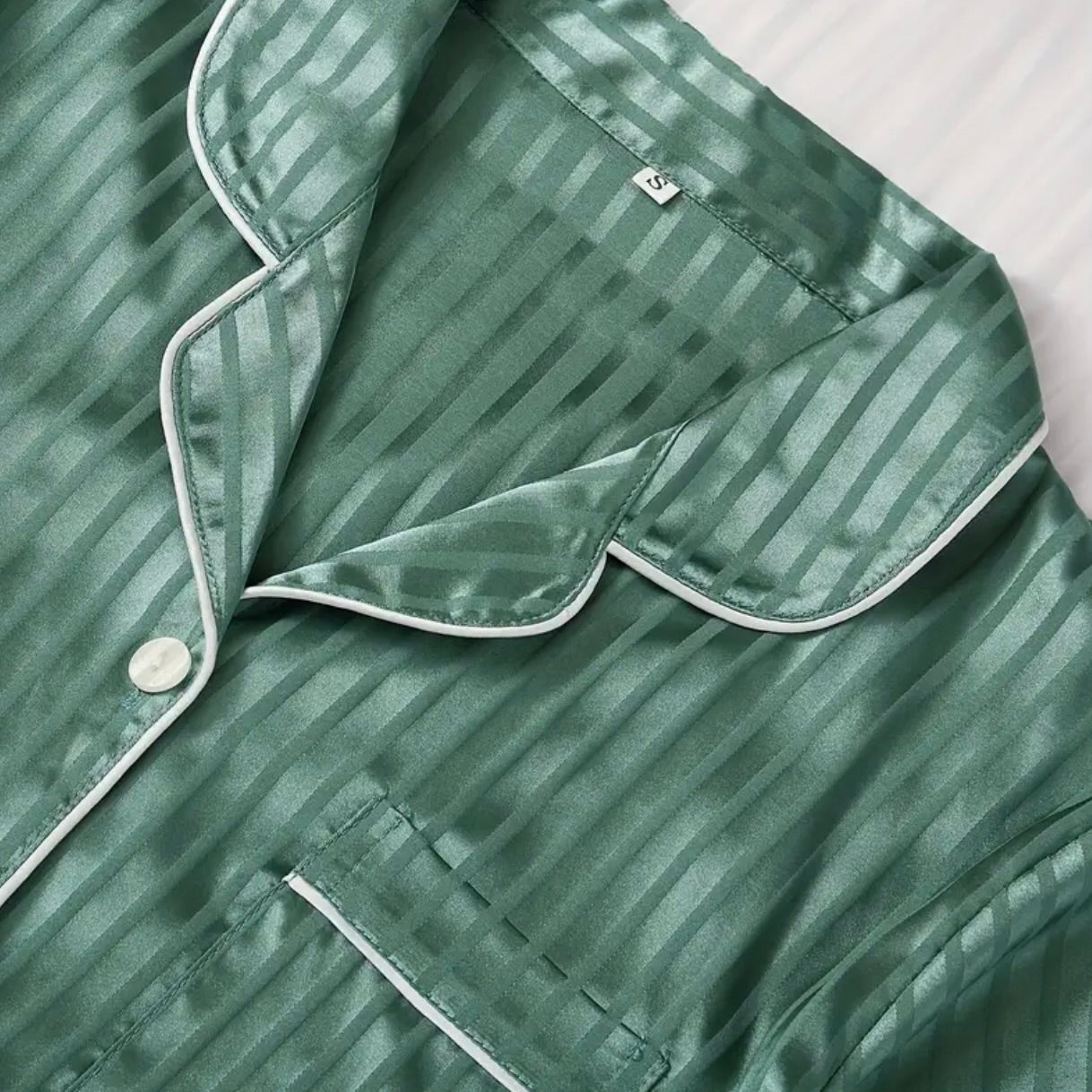 Completo Pigiama in Raso a Righe da Donna-Modaso
