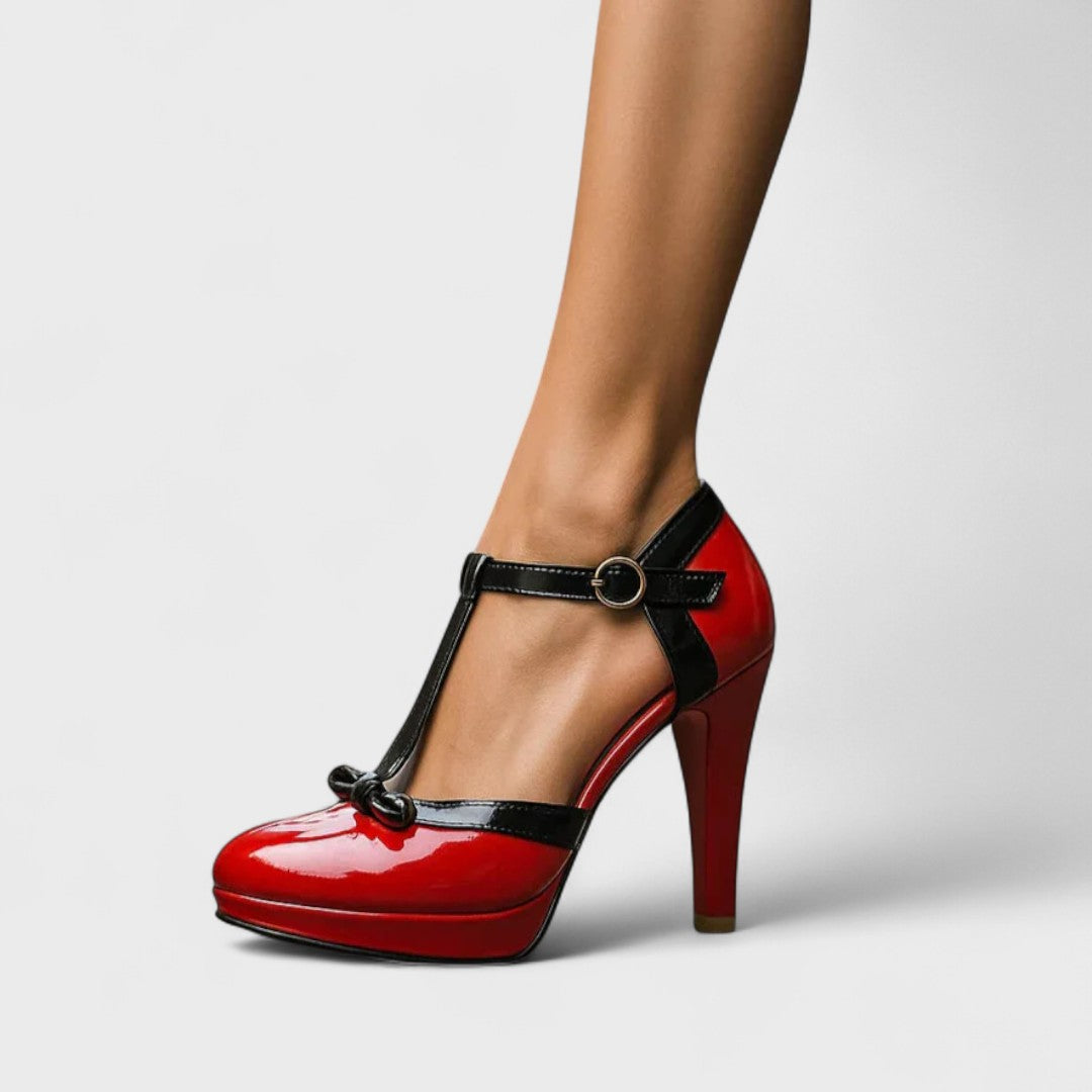 Décolleté Donna con Cinturino a T, Tacco Elegante-Modaso