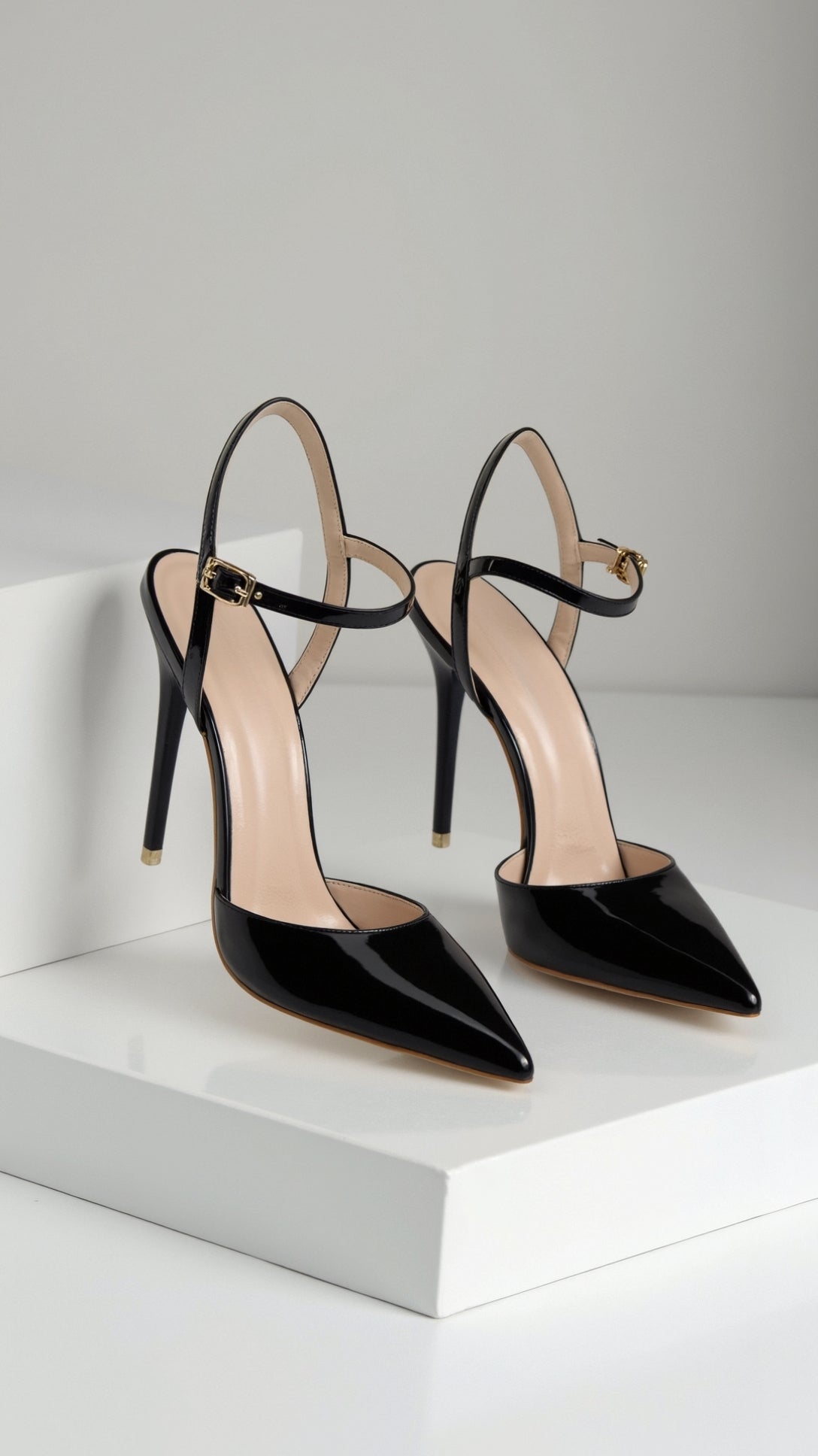 Décolleté Metallizzate Donna, Scarpe con Cinturino e Punta-Modaso