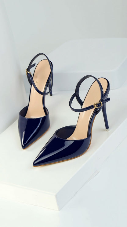 Décolleté Metallizzate Donna, Scarpe con Cinturino e Punta-Modaso