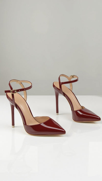 Décolleté Metallizzate Donna, Scarpe con Cinturino e Punta-Modaso