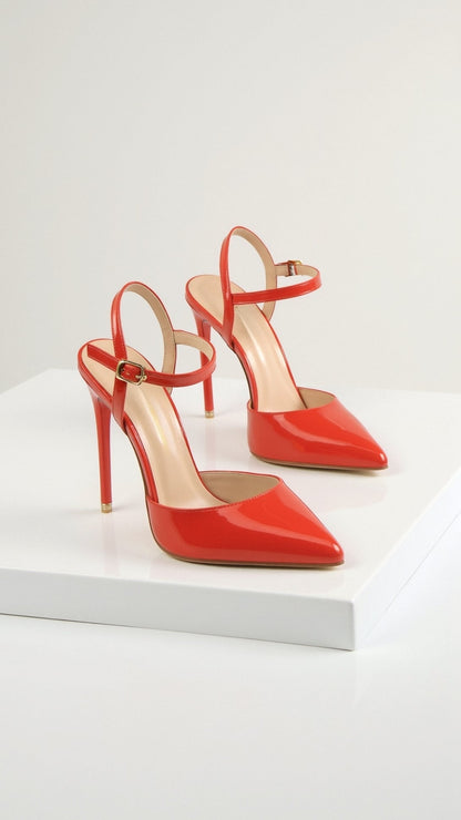 Décolleté Metallizzate Donna, Scarpe con Cinturino e Punta-Modaso