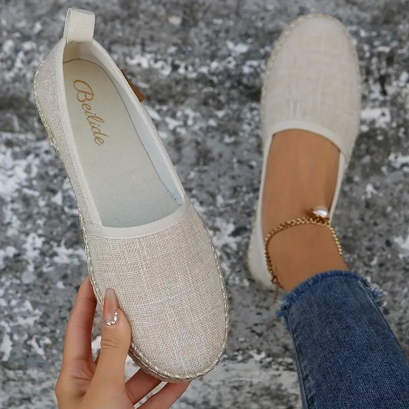 Espadrilles, piatto, leggero, scarpe in tela, scarpe estive-Modaso