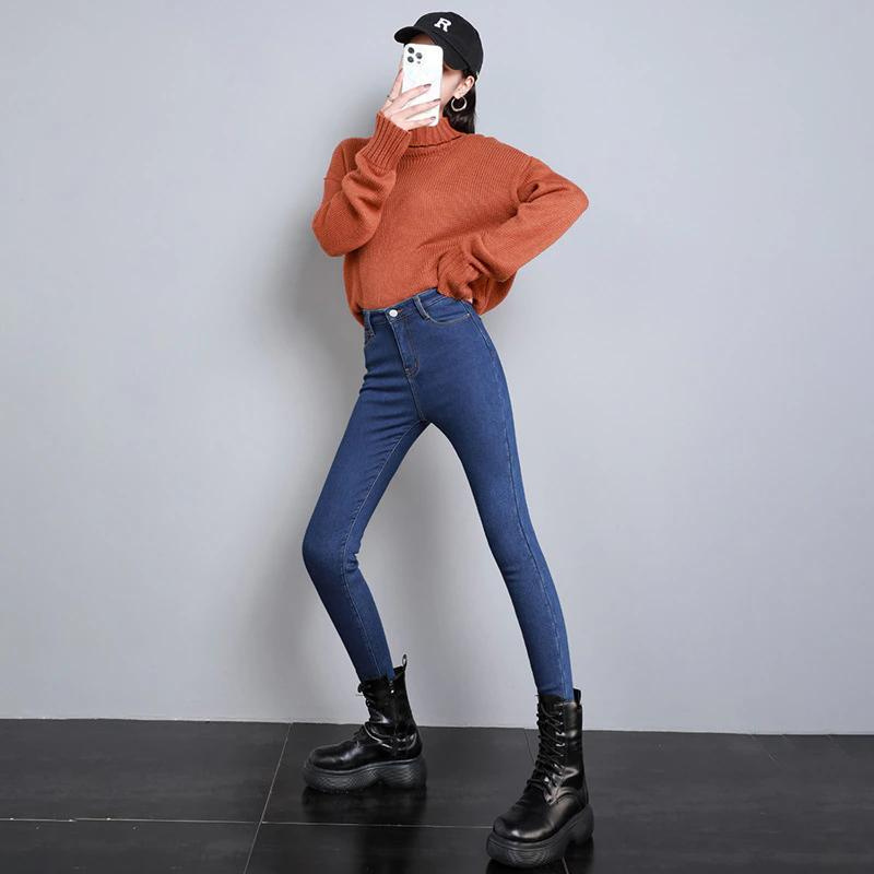 Felicity Thermal Jeans | Jeans skinny elasticizzati da donna foderati in pile-Modasso