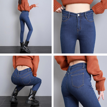 Felicity Thermal Jeans | Jeans skinny elasticizzati da donna foderati in pile-Modasso