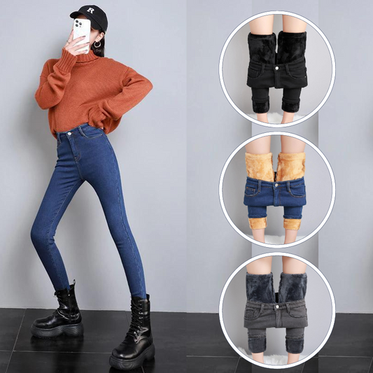 Felicity Thermal Jeans | Jeans skinny elasticizzati da donna foderati in pile-Modasso